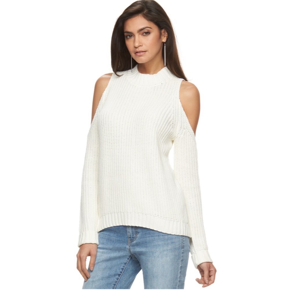 Jennifer Lopez Cold Shoulder Sweater
